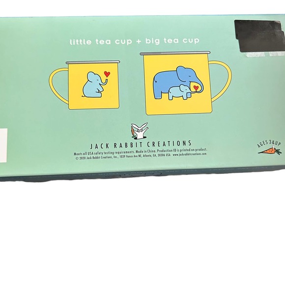JACK RABBIT CREATIONS TEA FOR TWO ELEPHANT CUP TEA SET - Picture 6 of 6